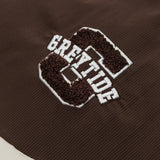 Unisex Winter Cotton Coat Retro Patchwork Contrast Color Stand-up Collar Letter Warm and Loose Cotton Jacket