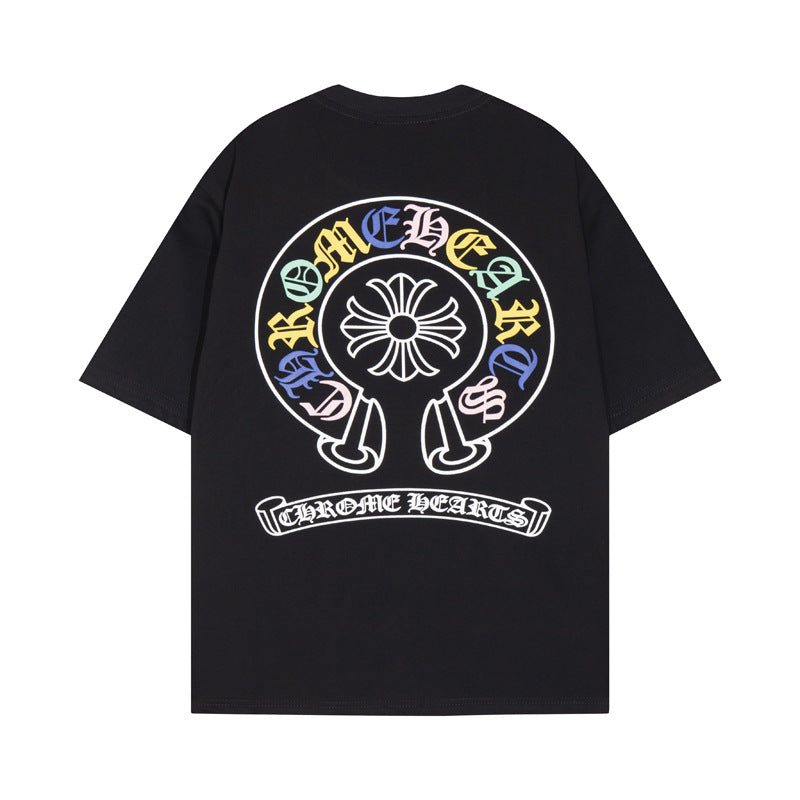 CHH Chrome Heart T Shirts Big Horseshoe Short Sleeve T-Shirt