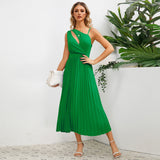 Women Date Dress Summer Slim-Fit Pleated Skirt