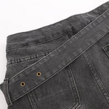 Women Shorts A- line Denim Short Culotte Summer High Waist Wash Casual Hot Pants