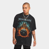 Mens Vintage Rock Band T-Shirt Short Sleeve T-Shirt Crew Neck Rock
