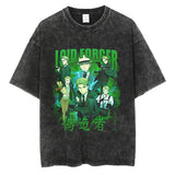 Washed Retro T-Shirt Street Spy X Play House, Casual Summer Short Sleeves