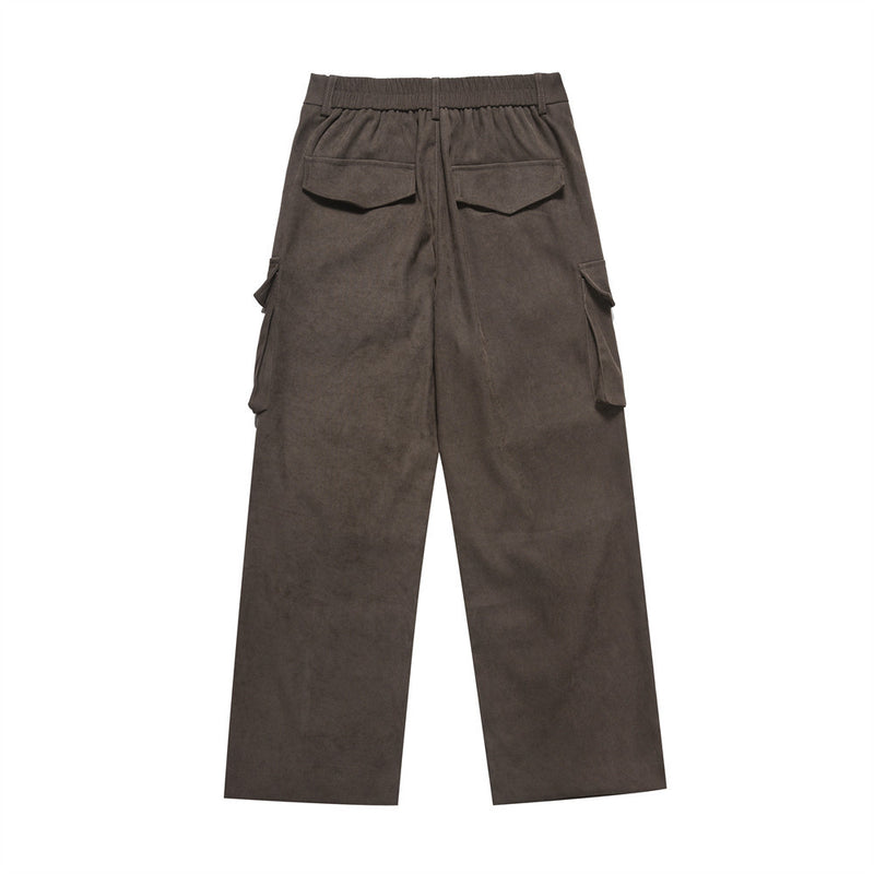 Men Sweatpants Straight-Leg Trousers Loose Wide Leg Leisure Pants Men