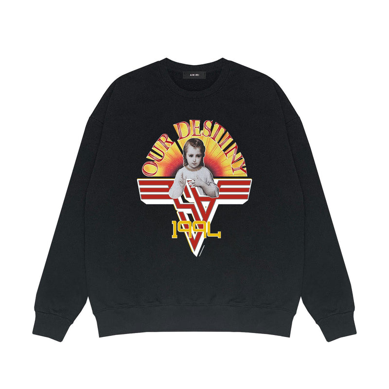 Amiri Long Sleeve Shirt Crew Sweatshirts Crew Neck Sweater