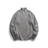 Unisex Sweater Winter Zip Turtleneck Sweater