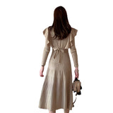 Women Maxi Dress Autumn and Winter Long Dress Sweater