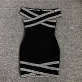 Women's Evening Dress Bandage Dress Hip Skirt Sexy off-the-Shoulder Evening Dress