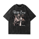 Men T Shirt Portrait Printing Half-Sleeve Base T-shirt Hip Hop