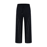 Men Sweatpants Wide Leg Trousers Men's Loose Casual Striped Sports Straight Pants