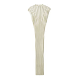 Women Dresses Summer round Neck Sleeveless Knitted Dress (Xds0414)