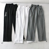 Women Sweatpants Reflective Letter Sports Pants Sweatpants Loose Casual Harem Pants