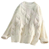 Women Knitwear Autumn and Winter round Neck Knitwear Loose Sweater