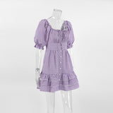 Women Dress Plaid Dress Spring/Summer A- line Skirt