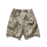 Men Shorts Retro American Style Hip Hop Shorts Loose Straight Sports Casual Shorts