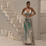 Women Dresses Formal Dress Sexy Backless Spaghetti Straps Dress