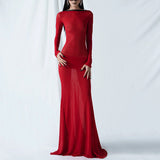 Women Dresse Fall/Winter Dress Sexy Tulle Skirt Backless