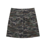 Women Skirt Tooling Multi-Pocket Denim Skirt