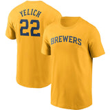 MLB T-Shirts MLB Brewers T-Shirts Sports T-Shirts Printed Short Sleeves