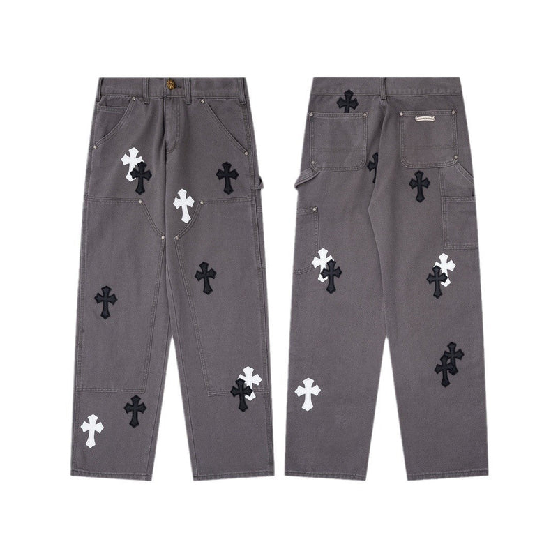 CHH Chrome Hearts Jeans Unisex Casual Loose Jeans