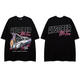 Men T Shirt Gothic Letter Graffiti Couple Short Sleeve T-shirt