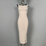 Women Dresses Suspender Dress Slit Sheath Skirt Vest Dress