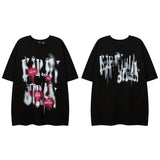 Men T Shirt Heart Printing Short Sleeve T-shirt