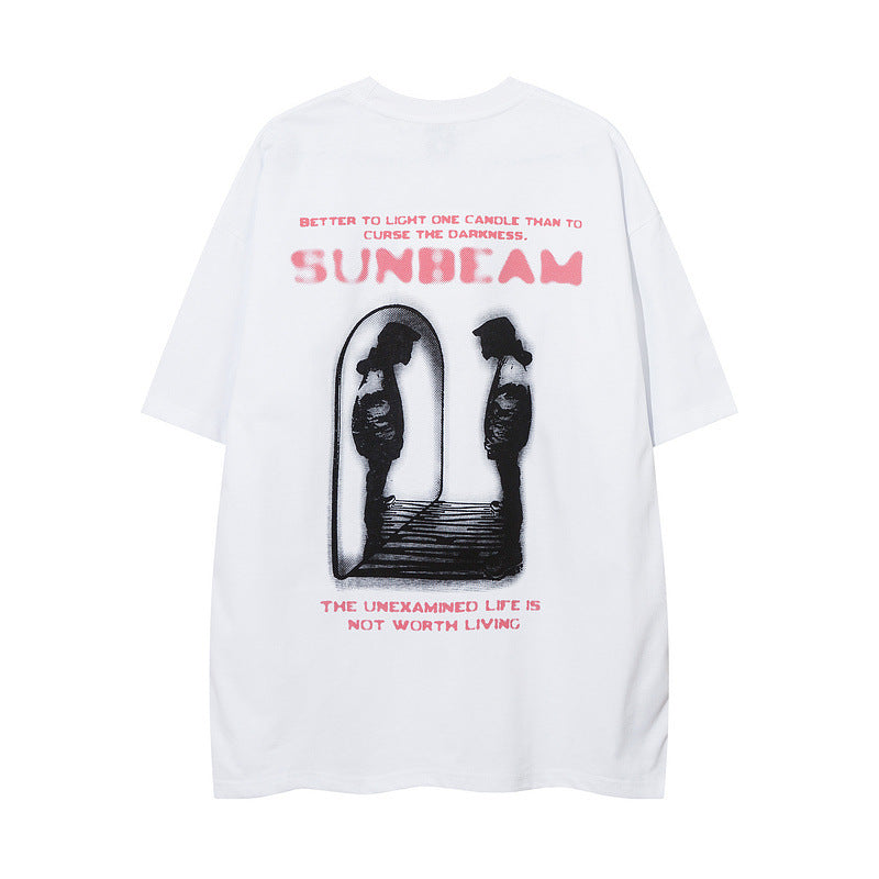 Men T Shirt Graffiti Men's Couple Short-Sleeved T-shirt Men's and Women's Oversize