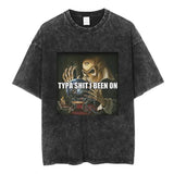 Autism Skeleton Meme T Shirt Funny Skull Men Women Fashion