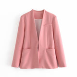 Women Suites Fall Slim Fit Simple Casual Suit Jacket