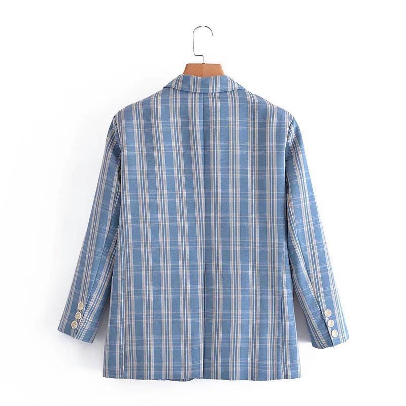Women Suits Plaid Blazer Autumn Suits