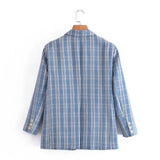 Women Suits Plaid Blazer Autumn Suits