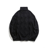 Unisex Sweater Winter Turtleneck Rhombus Sweater