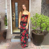 Women Dresses Summer Mesh Printing Skirt Suit