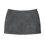 Women Skirt Solid Color Hip Skirt Miniskirt A- line Skirt
