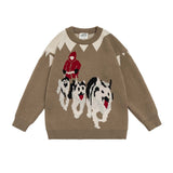Unisex Sweater Autumn Vintage Cartoon round Neck Sweater