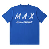 Men T Shirt Vintage Letter Print Casual Short Sleeve T-shirt