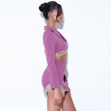 Women Dresses Sexy Hip Skirt Two-Piece Set (Zns0409)
