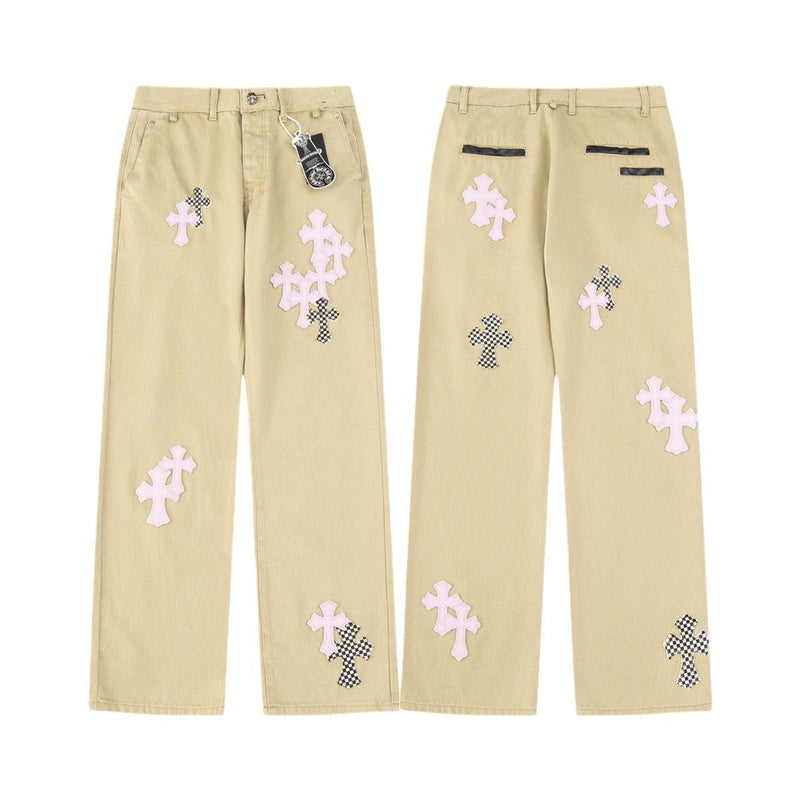 CHH Chrome Hearts Jeans Unisex Casual Loose Jeans