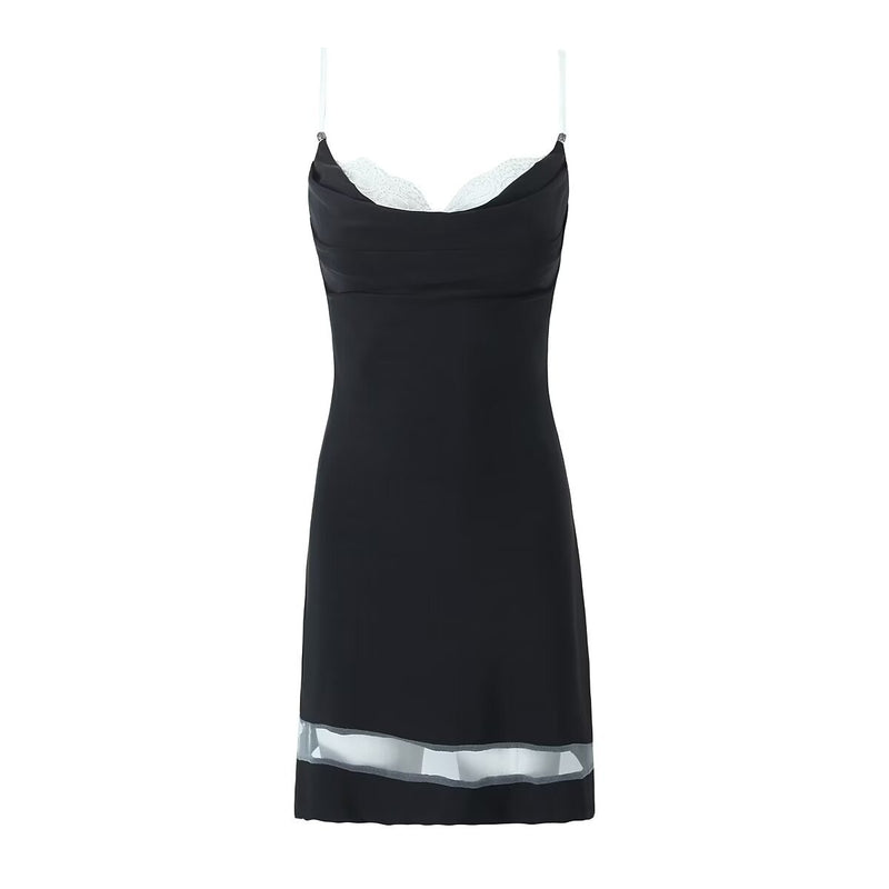 Women Dresses Summer Lace Sling Dress Backless Sexy Skirt (Xds0414)