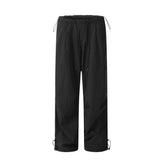 Men Sweatpants Pleated Casual Trousers Men's Solid Color Casual Thin Sports Drawstring Pants