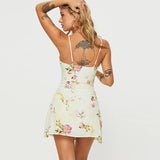 Women Dresses Summer Slim Fit Dress Sexy Print Slip Dress