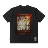 Men T Shirt Vintage Ethnic Print Short Sleeve T-shirt