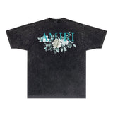 Amiri T Shirts Washed and Worn Retro Short Sleeve T-shirt