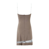 Women Dresses Summer Lace Sling Dress Backless Sexy Skirt (Xds0414)