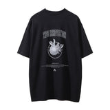 Men Vintage T-Shirt Sunflower Plant Print Short Sleeve T-shirt