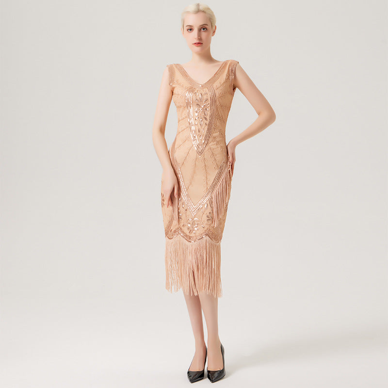 Flappers 1920S Dress Vintage Sequin Tassel Dress