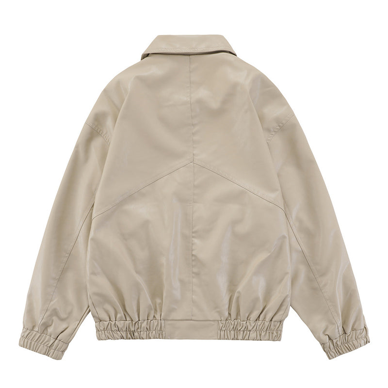 Men Jacket Coat Loose Leather Coat Men's Motorcycle Clothing Pilot Leather Jacket Fall Winter Coat