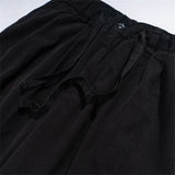 Men Sweatpants Solid Color Overalls Men's Retro Loose Wide Leg Pants Casual Pants