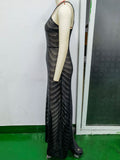 Women's Evening Gown Sexy Halter Backless Retro Sequins Dress