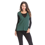 Women Knitted Sweater V-neck Knitted Keep Warm Outerwear Vest